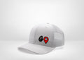 Just GO Design on a Classic Trucker Snap Back - White - Grey - Black