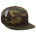 Custom Flat Bill Snap Back Hat 6 Panel Mid Profile Camouflage Cotton Blend - 5 Colors
