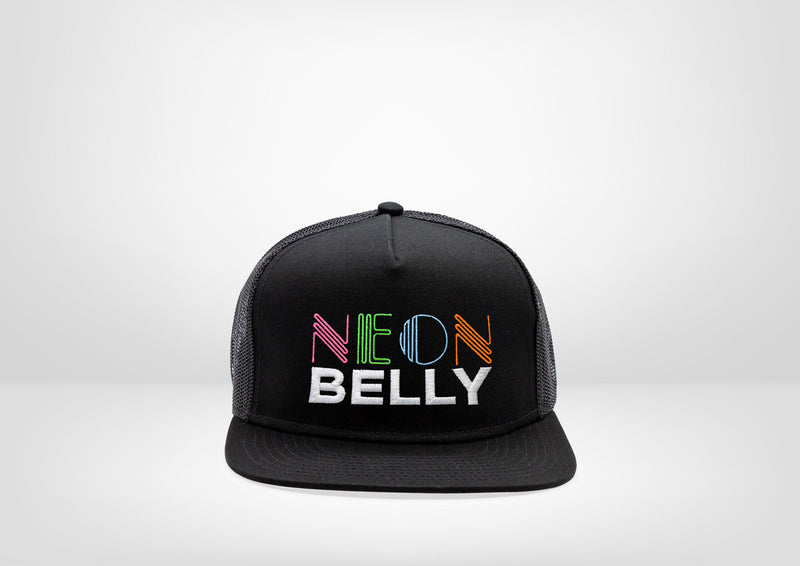 BJJ Neon Belly Design by Legitsu Apparel on a Flat Bill Snap Back Hat