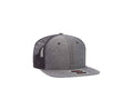 Custom Flat Bill Snap Back Hat 6 Panel Mid Profile Chambray Cotton Blend - 2 Colors