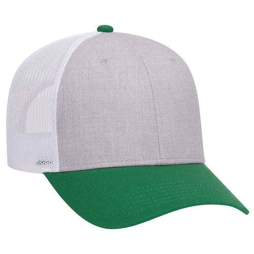 Custom Classic Trucker Snap Back Hat 6 Panel Low Profile Cotton Heather Blend Cotton Twill - 14 Colors